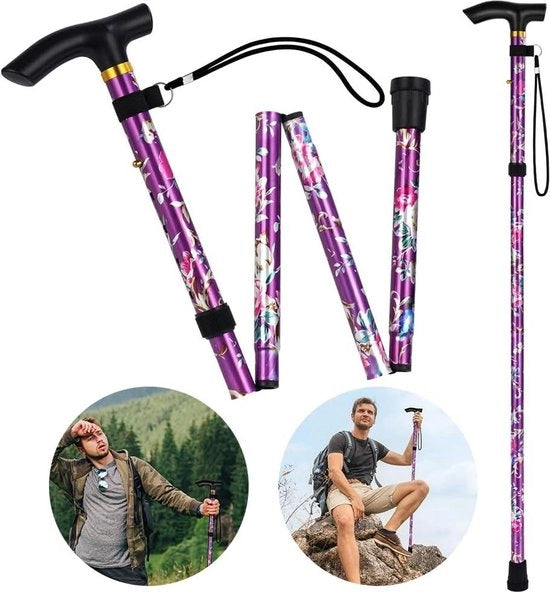 Stadio da camminata con staffa opaca, alta 5 trappi, altezza regolabile, luce portatile per uomo, donna, unisex
