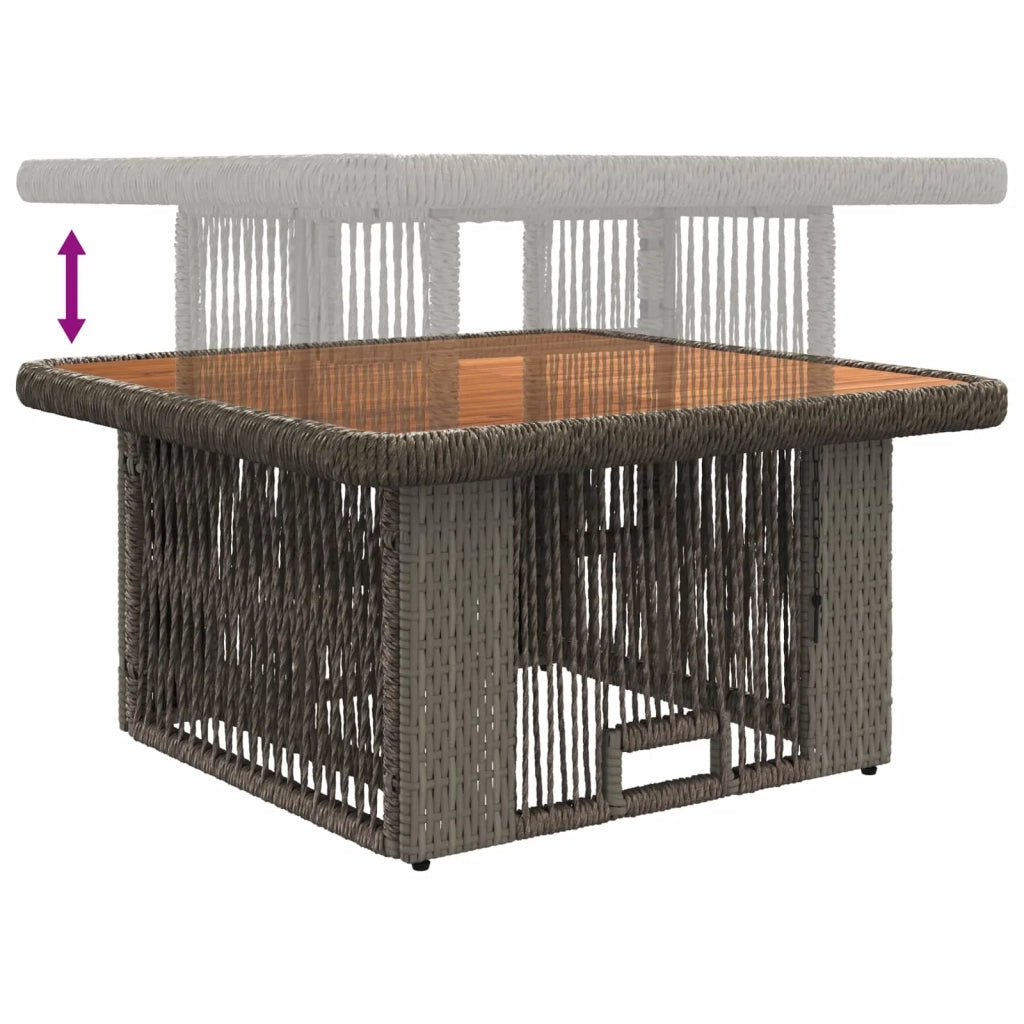 Set da Pranzo per Giardino 3 pz Grigio e Grigio Scuro 42026748
