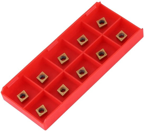Set di piastre di cambio da 10 - Piastre di cambio in acciaio duro CNC - CCMT060204-HM YBC251 - Piastre di cambio in acciaio duro pesante - Precisione e efficienza - Alta resistenza e resistenza alla flessione - Piastre di taglio