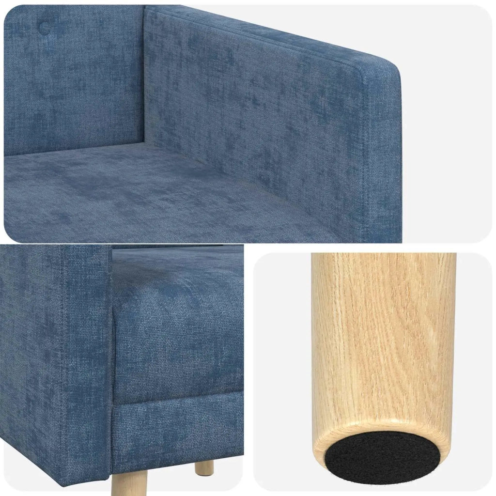 Sedia d'accento Blu Tessuto in ciniglia 42044822
