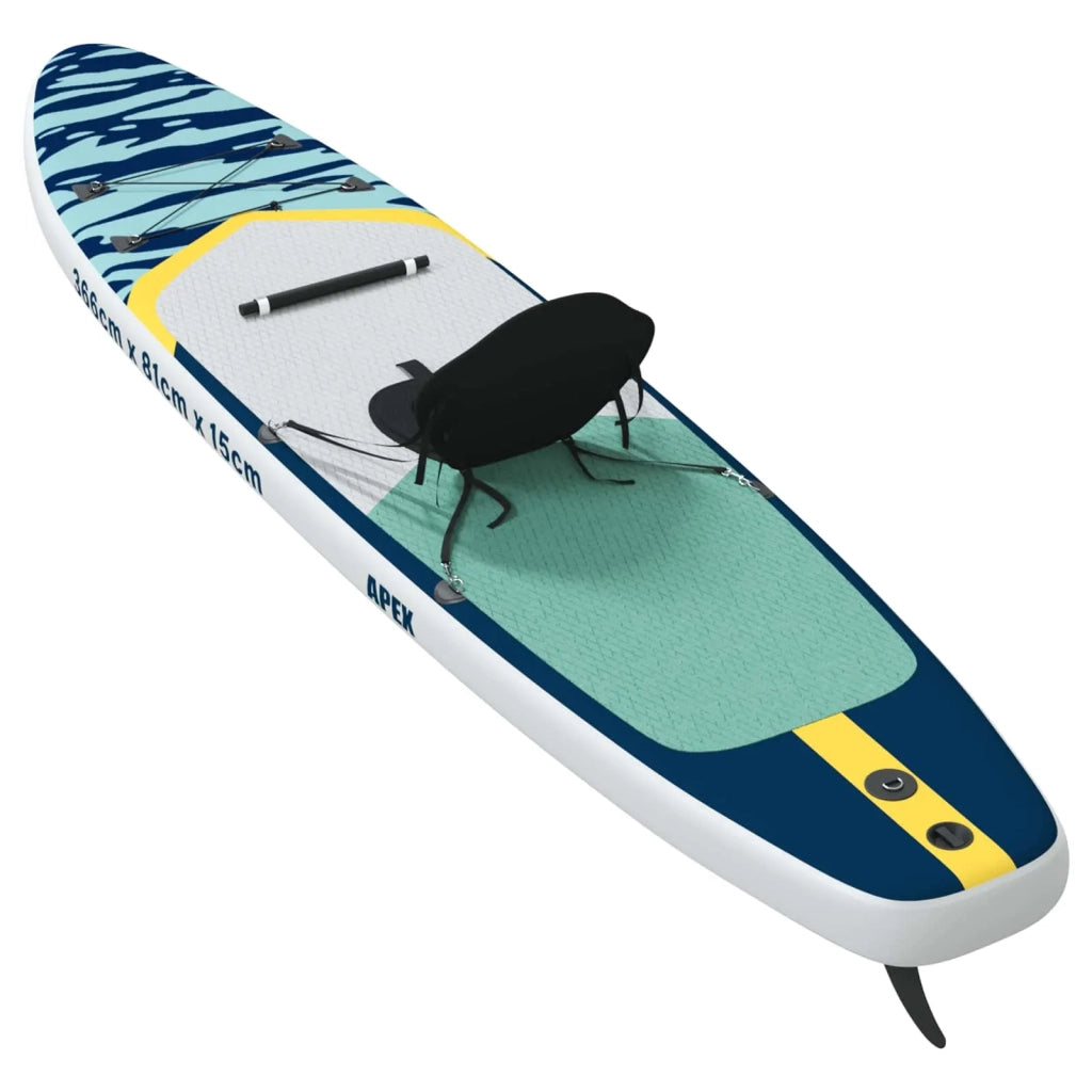 SUP Board con Seggiolino 2-in-1 APEX 366 x 81 x 15 cm Blu per 42039135
