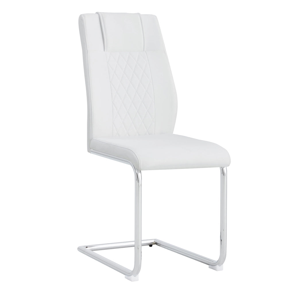 Sedie da Pranzo Scandinave ¨C Xylo ¨C Bianche, Gambe in Metallo, Schienale a Rete, Set 4 Pezzi