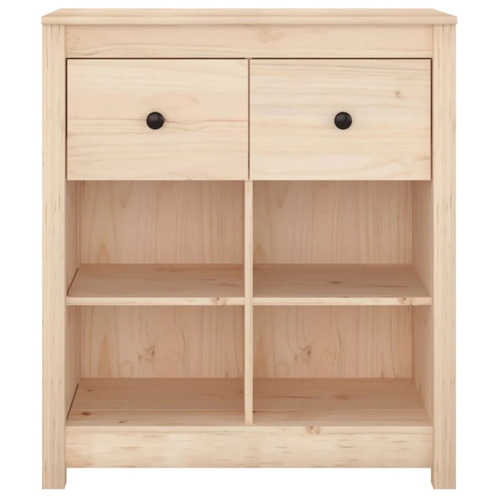 Buffet credenza cassettiera armadio mobile contenitore organizer per cucina soggiorno salotto 70 x 35 x 80 cm legno massello di pino marrone 02_0029645