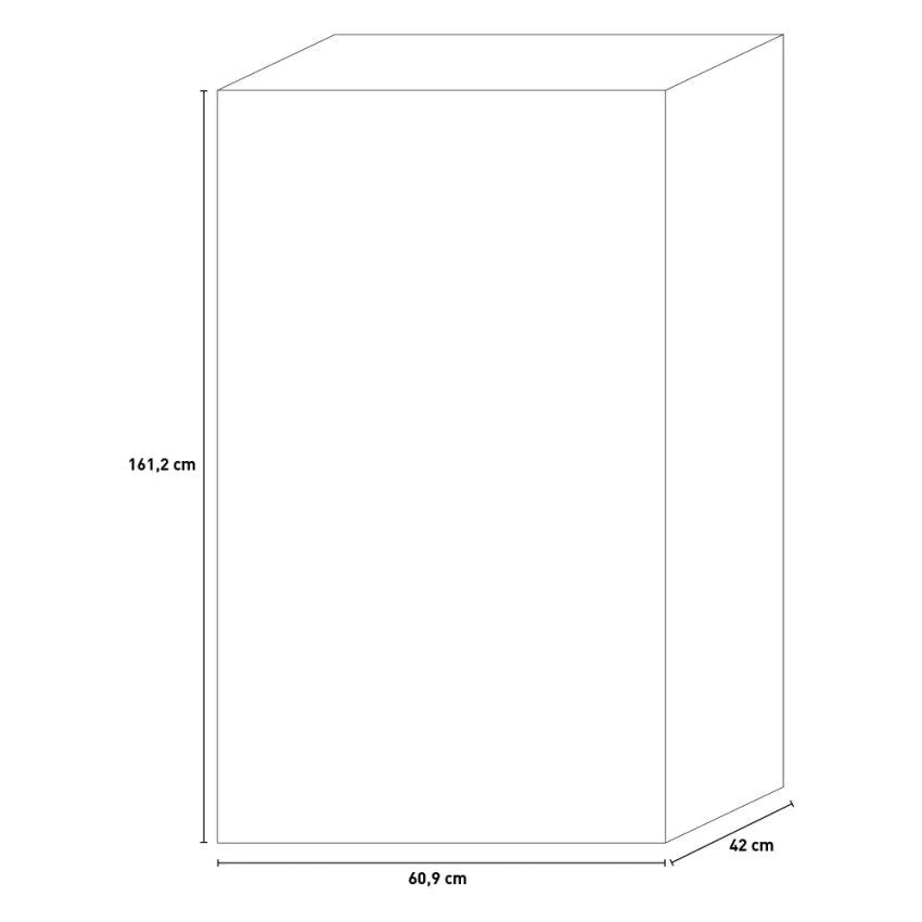 Mobile Espositore Uffugo, Vetrina 3 Ripiani, 60.9x42x161.2h cm Bianco Lucido
