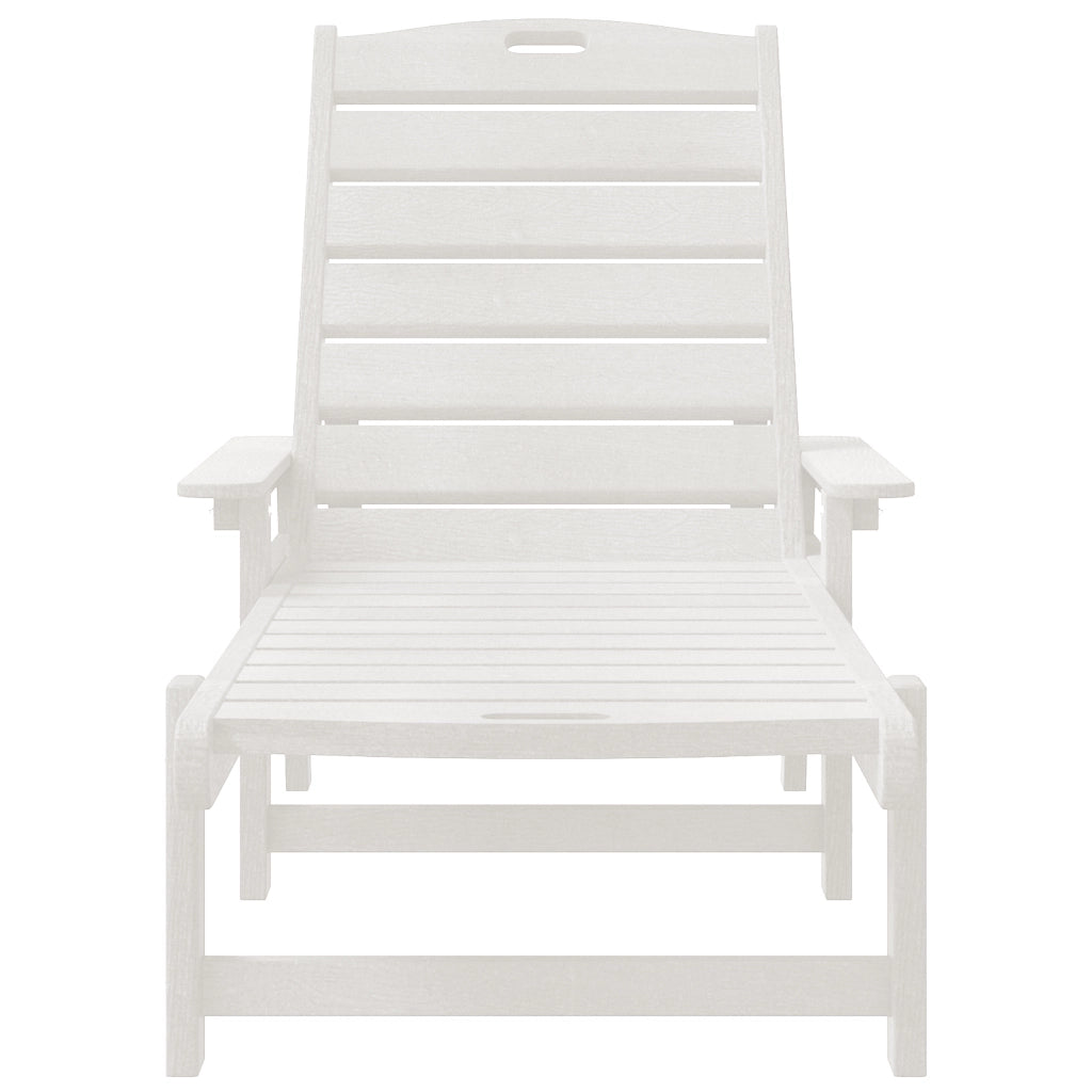 Lettini Prendisole 2 pz Bianco 162x53x98.5 cm HDPE