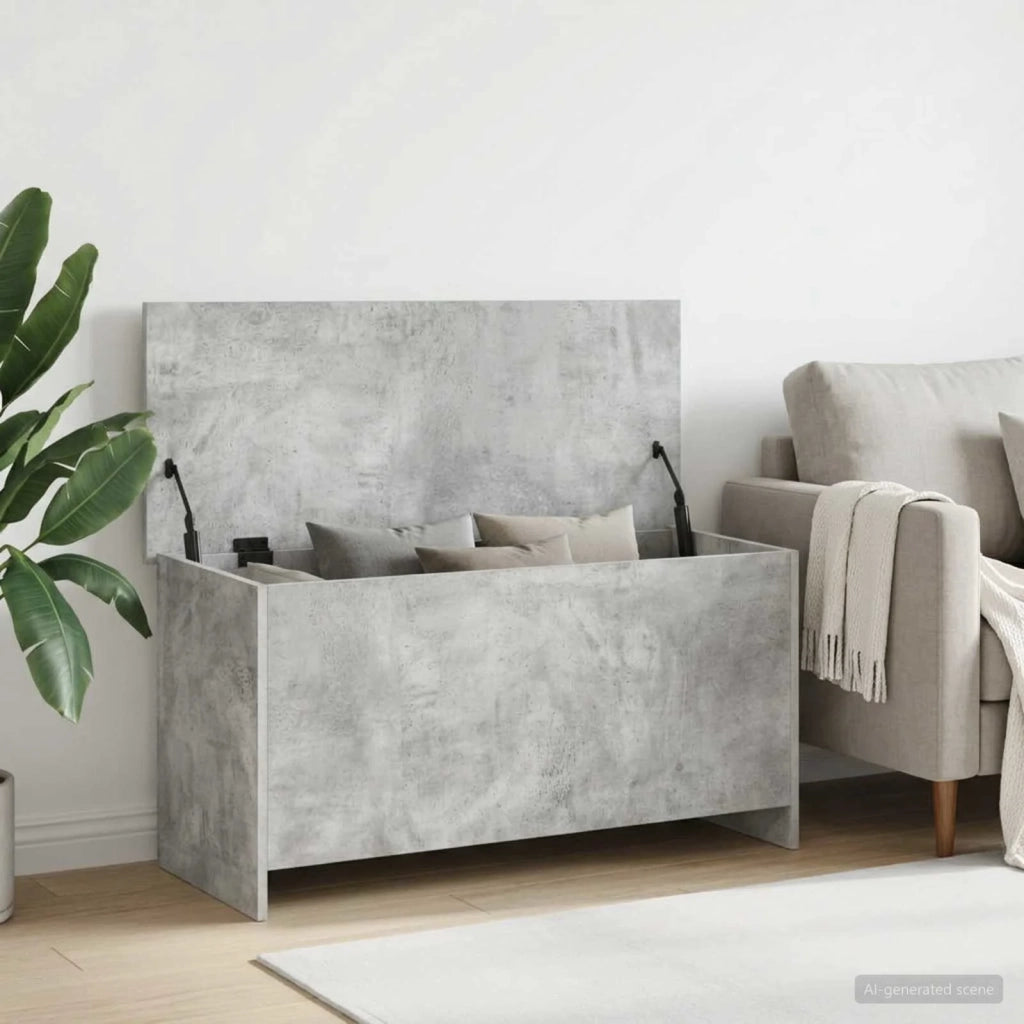Cassa di stoccaggio Grigio Cemento 100 x 40 x 50 cm 8011270