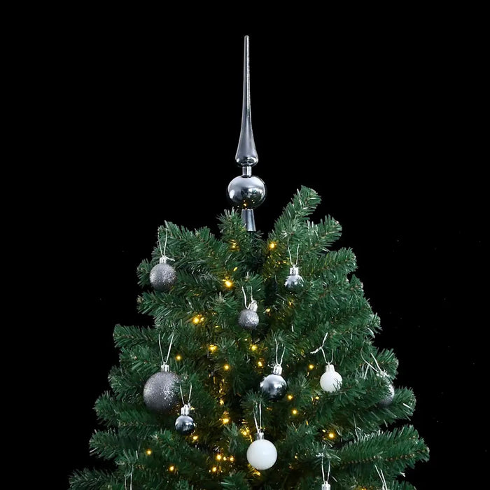Albero Natale Incernierato con 300 LED e Palline 240 cm 3210166