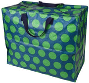 Borsa di stoccaggio XXL - verde su blu - materiale riciclato