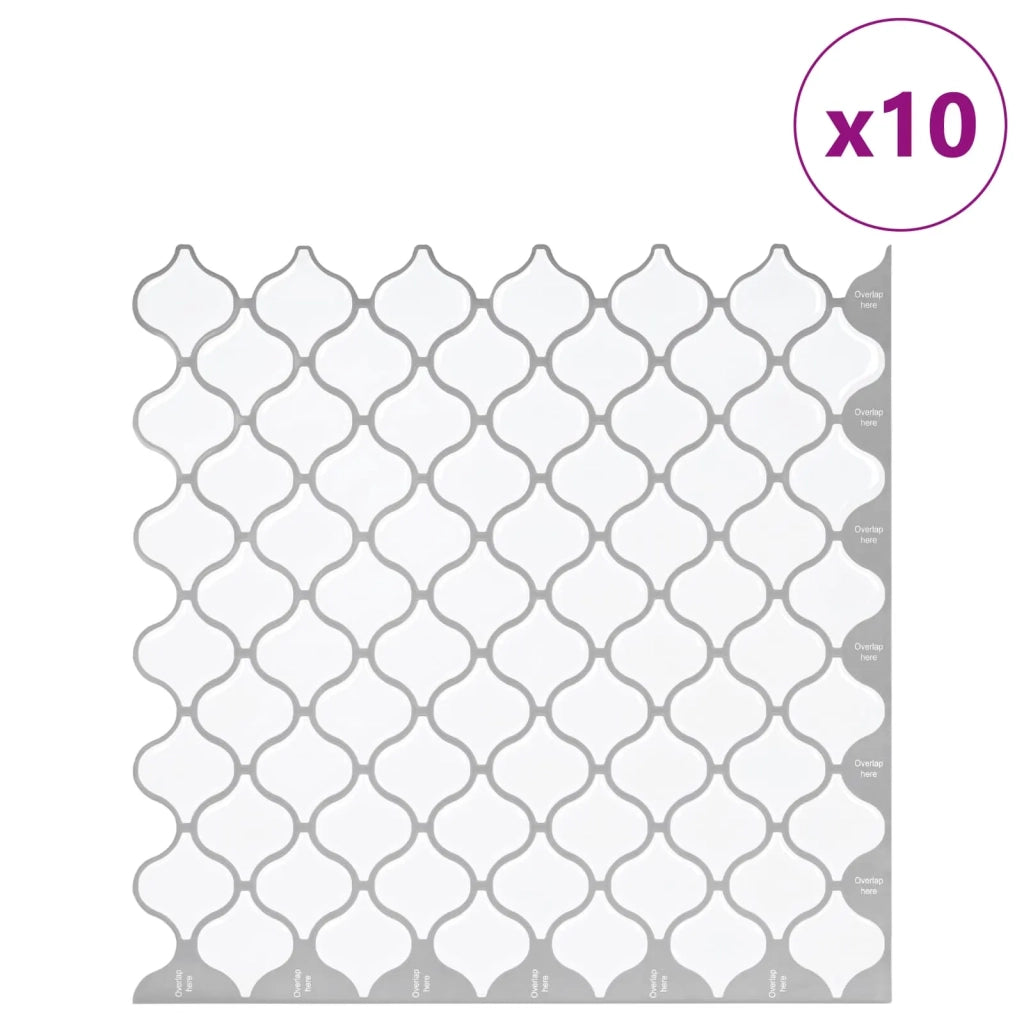 Piastrella Lanturn 10 pz Bianco 27 x 27 cm Poliuretano e PET CFW3220186