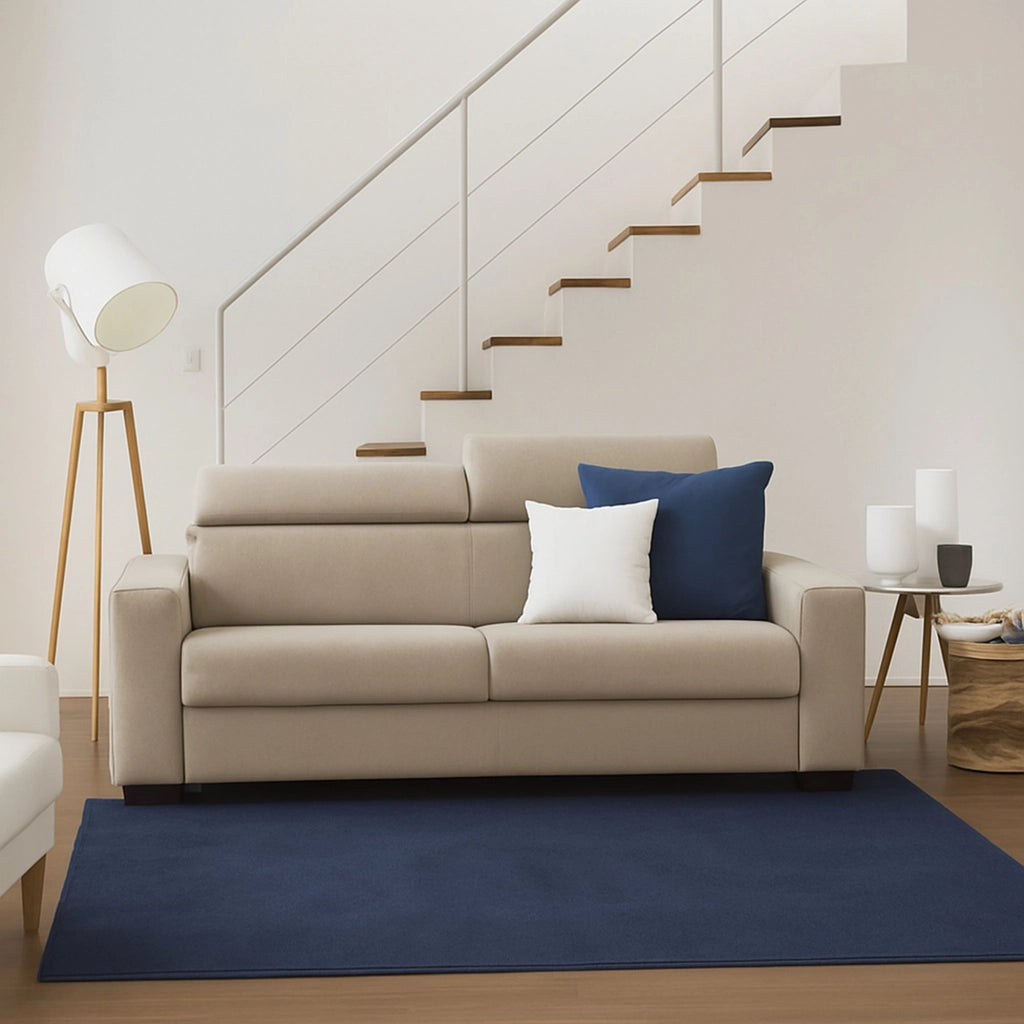 Aieie, Divano Letto 2 Posti Sfoderabile Made in Italy, 180x95 cm Beige