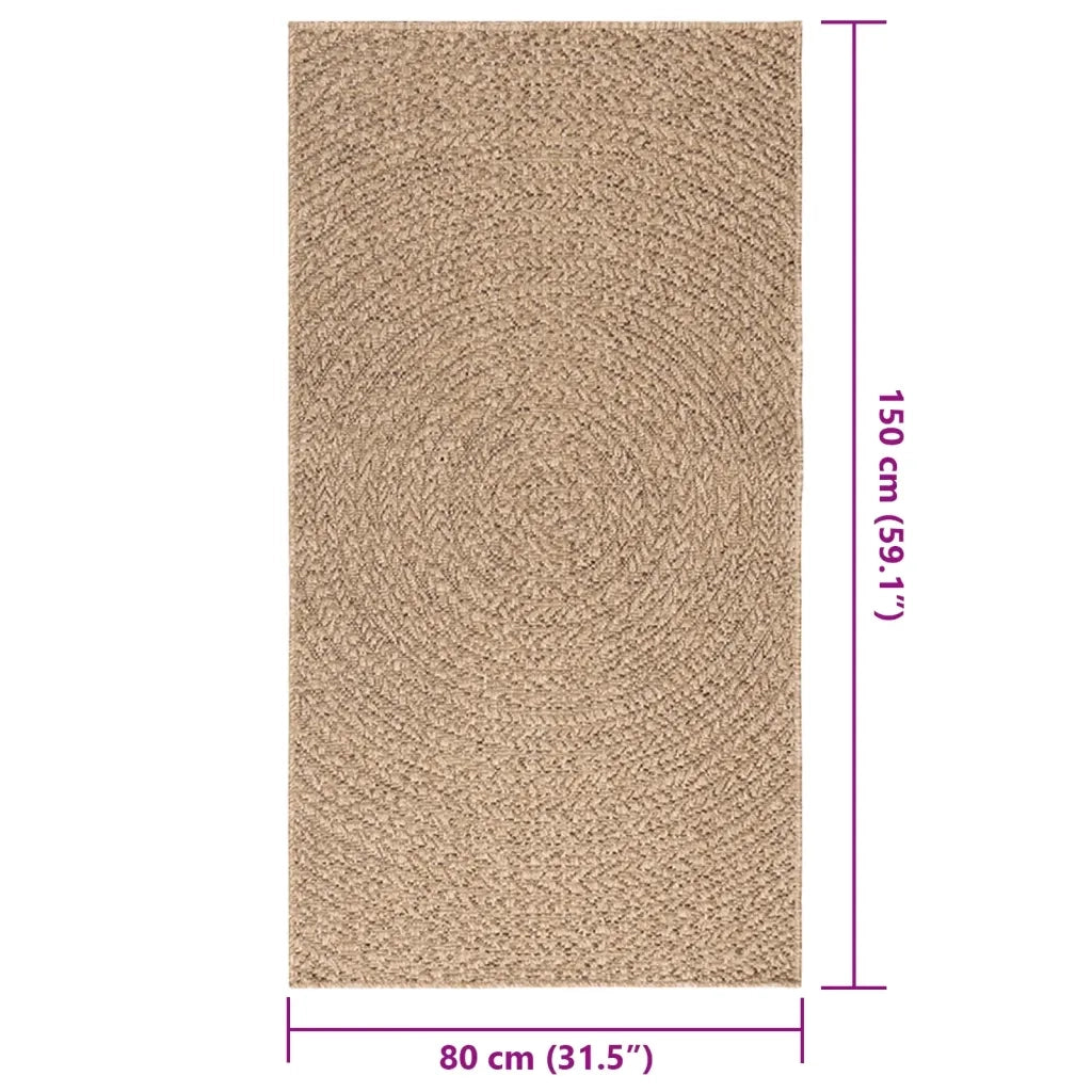Tappeto del soggiorno | Tappeto ZIZUR 80x150 cm Aspetto Iuta per Interni ed Esterni