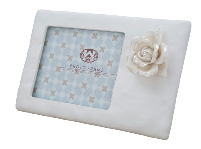 Cornice Porcelain 23x3x13,7 cm in Poliresina Bianco