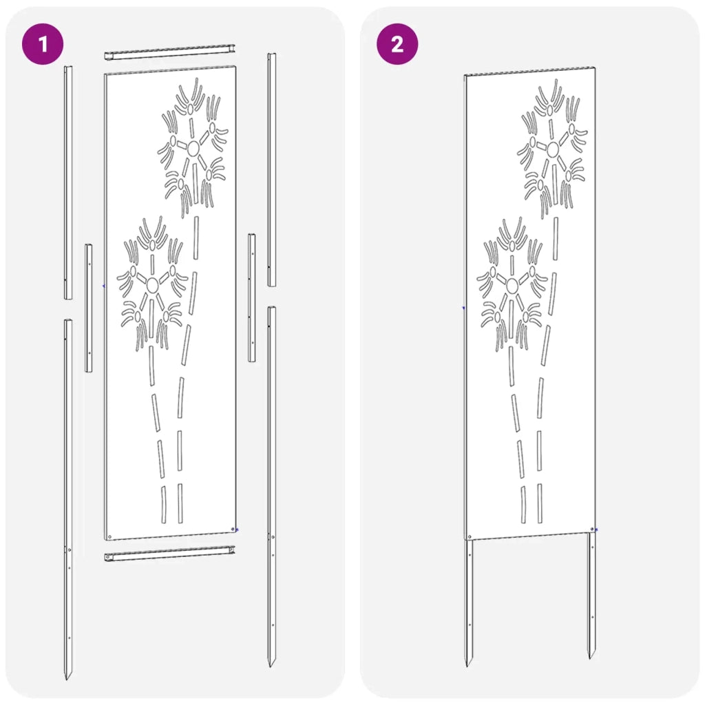 Schermo per privacy in giardino Traforo Argento 32 x 140 cm CFW4081866