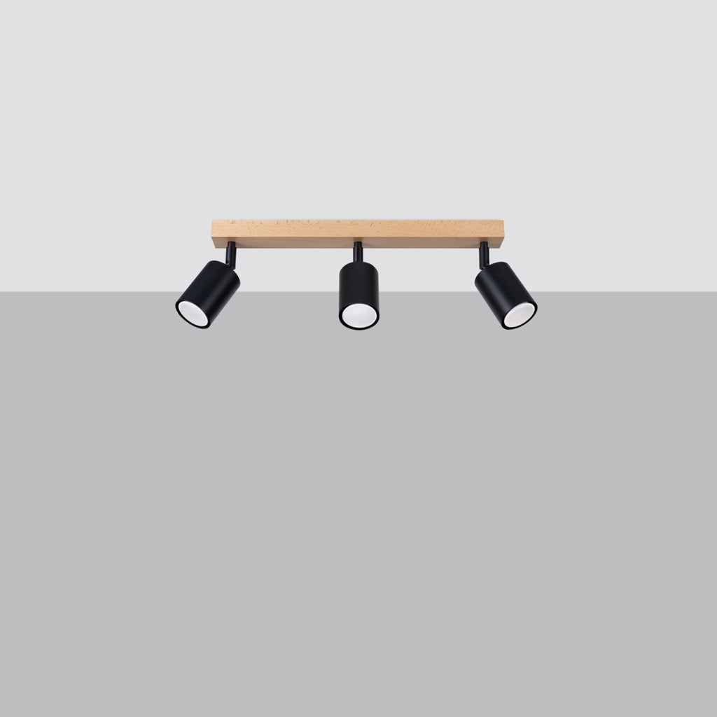 Spot soffitto barra 3 tubi nera GU10 Pure Lume PU1293