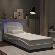 Giroletto con Luci LED Bianco 90x190 cm in Similpelle