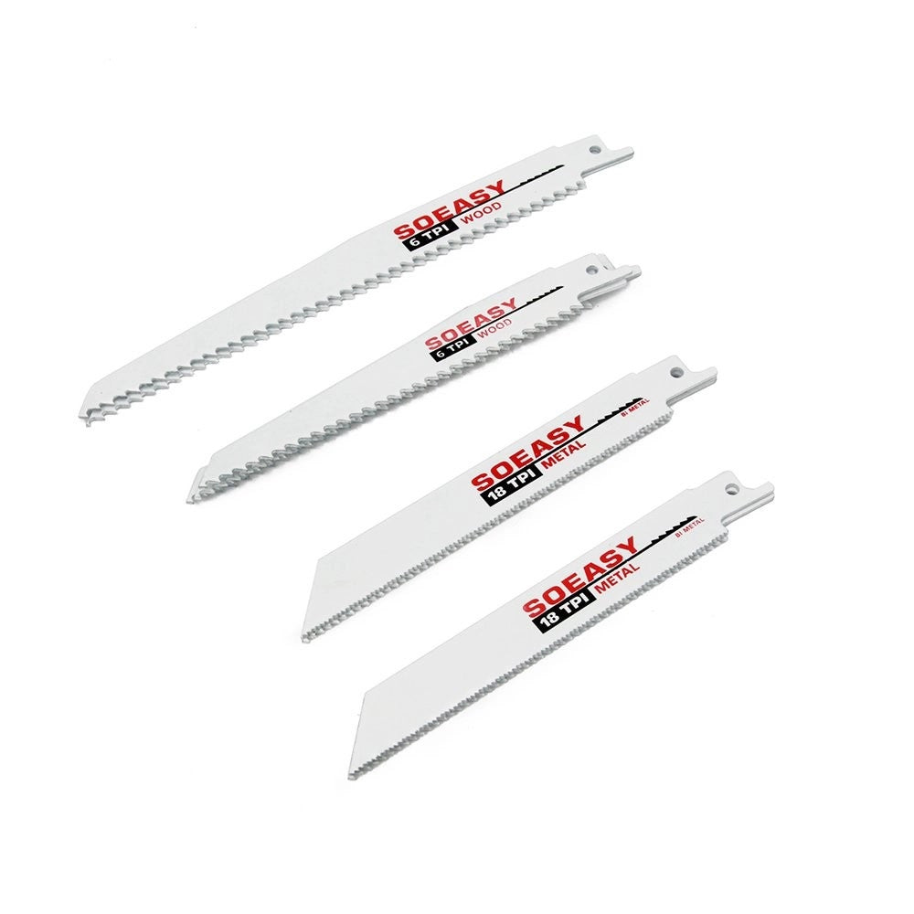 Trade Shop - Set 10 Lame Per Legno E Metallo Per Sega Seghetto Elettrica Alternativo 6" 8" -