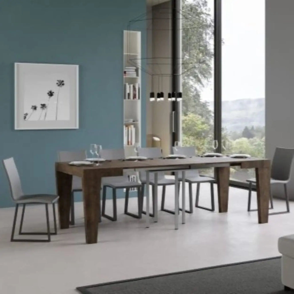 Tavolo allungabile 90/246x90 cm Spimbo colore noce