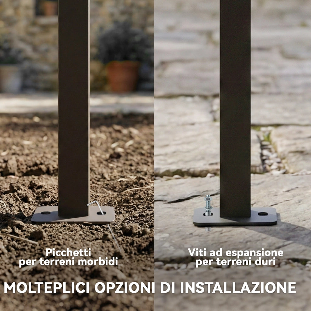 Gazebo Pergola Addossata 3x4 m con Tetto Retrattile Scorrevole e Fori di Drenaggio, Bianco Crema