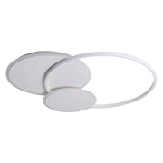 Trade Shop - Plafoniera Tonda A 3 Cerchi Led A Tripla Colorazione Di Luce 37w Ultra Moderno C32-3c -