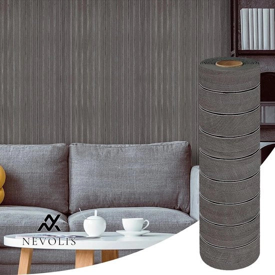 Pannelli da Parete in Stile Legno a 3D - PVC Flessibile - Film Adesivo - Dimensioni Grande - Installazione Facile - 300 cm x 40 cm
