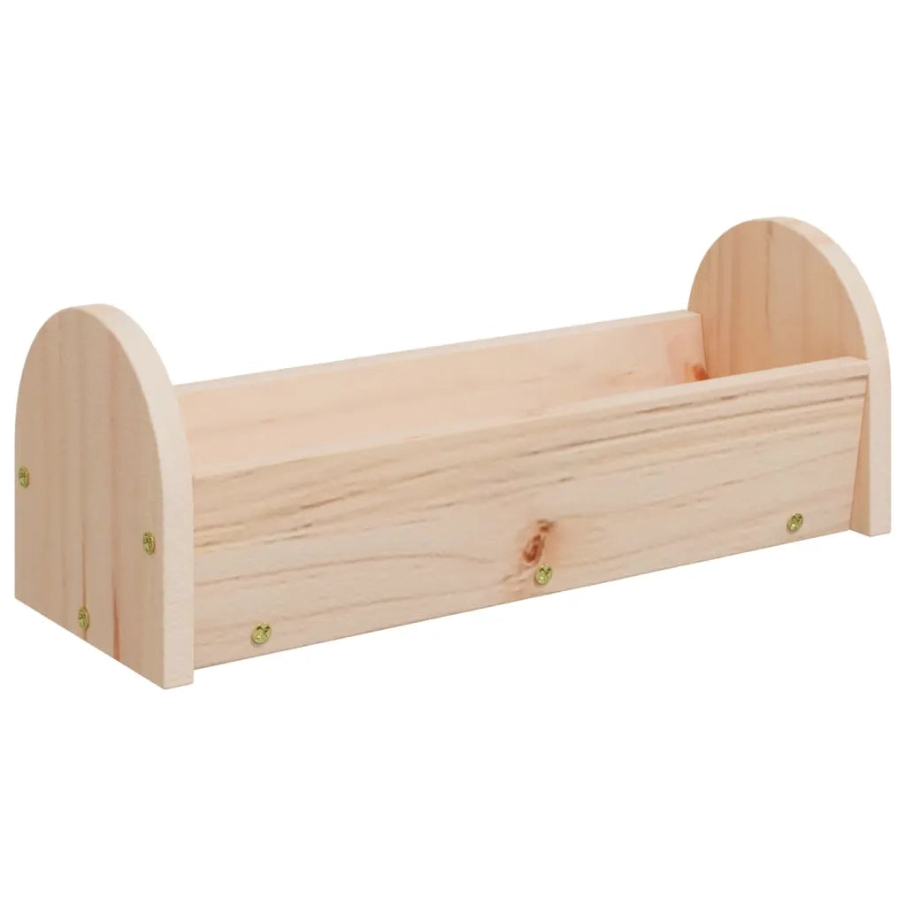 Mangiatoia per Conigli 28x10x10 cm in Legno Massello di Abete CFW3852048