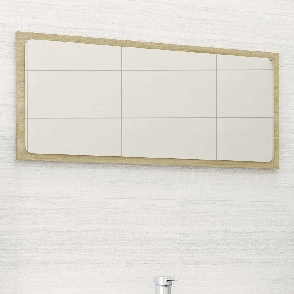 Specchio da Bagno Rovere Sonoma 80x1,5x37 cm Legno Multistrato 804617