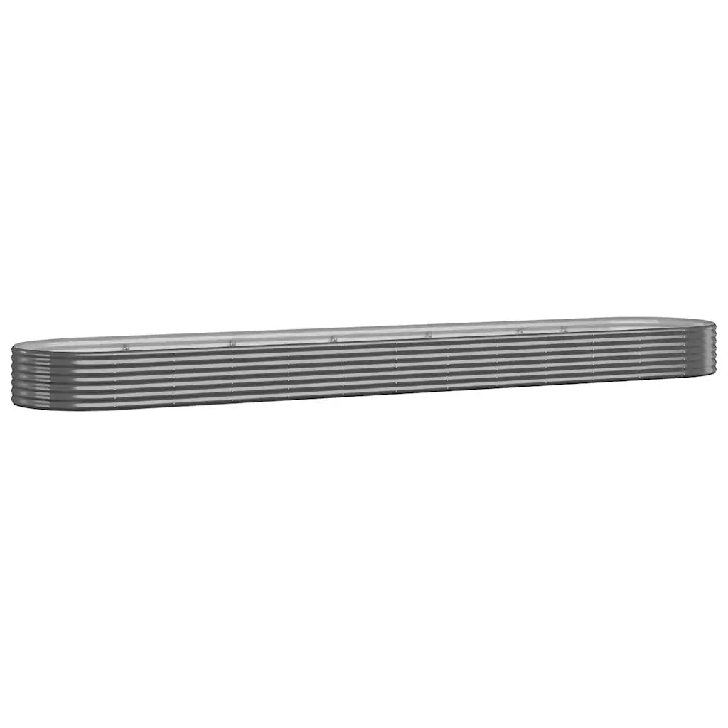 Vaso Giardino Acciaio Verniciato Polvere 600x140x36cm Antracite cod mxl 66890