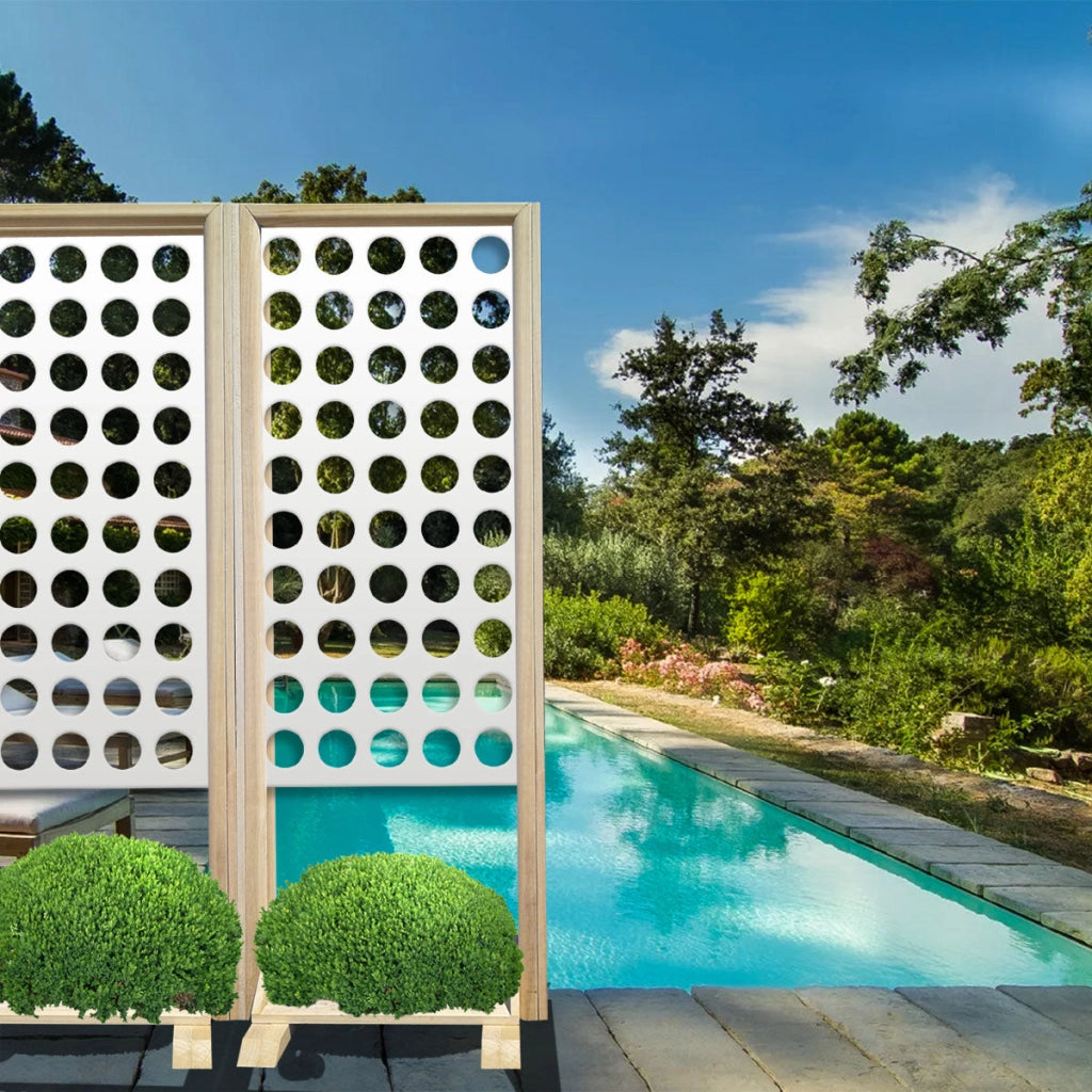 FORI MEDI - Separè - Paravento modulabile - 70x190cm - in Legno e PVC Colore: bianco