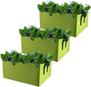 Pacco da 3 grandi sacchi di coltivazione riciclabili Adatti per piante, stoffa rettangolare, contenitori respiranti, orto, verde