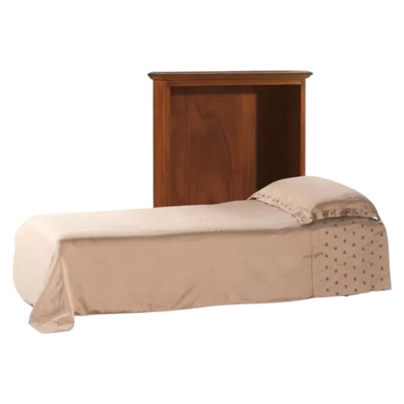 Mobile letto arte povera rete singola legno tinta noce 97x48x120 (2132) - Mobili 2G