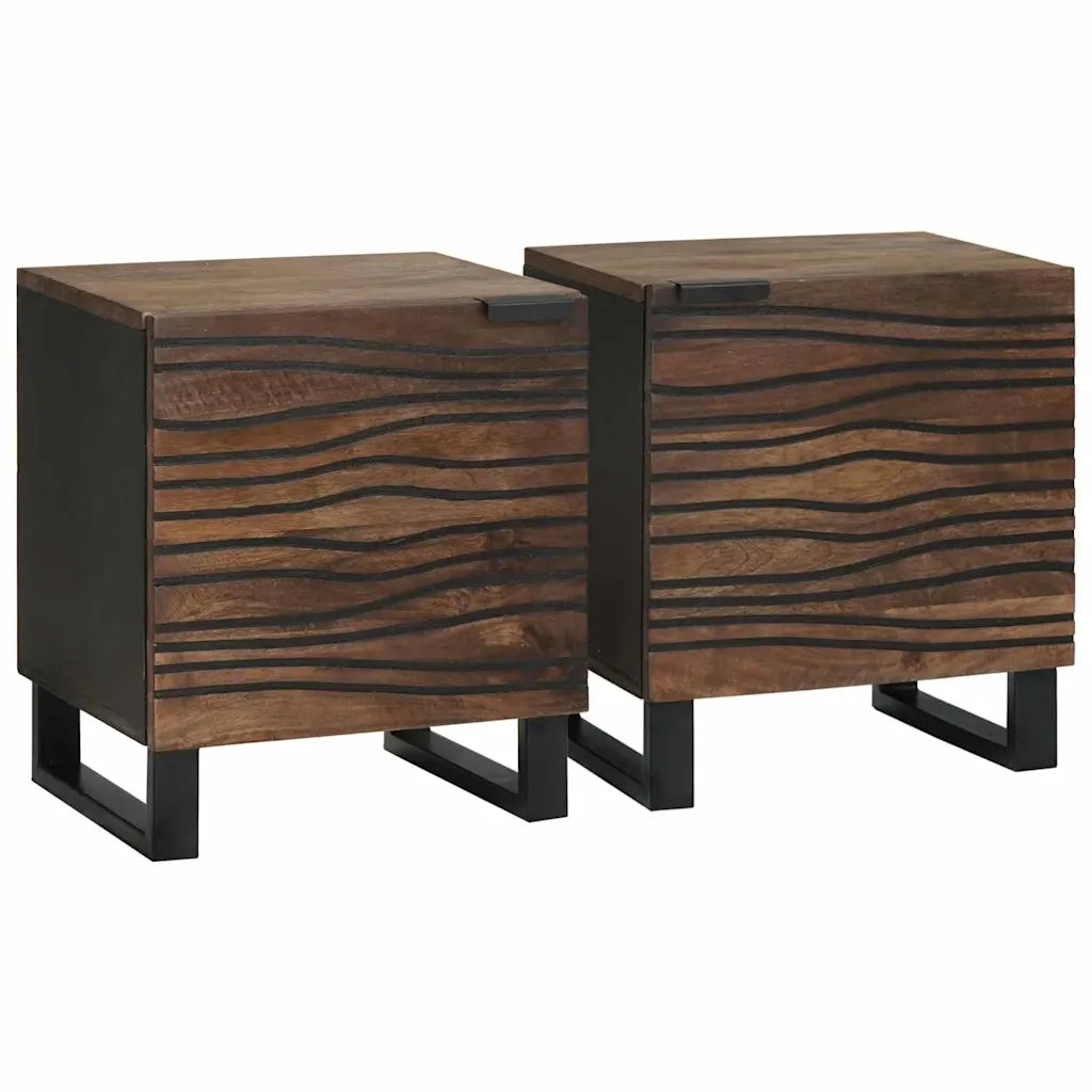 Armadio da Notte 2 pcs Noce 40 x 33 x 46 cm 4018005