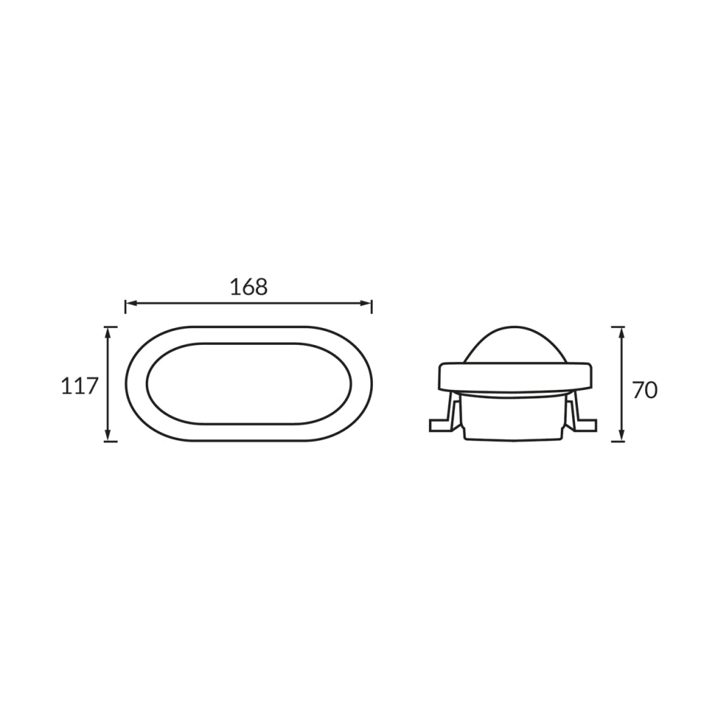 Plafoniera esterna ovale LED 6W 4000K IP65 Struhm