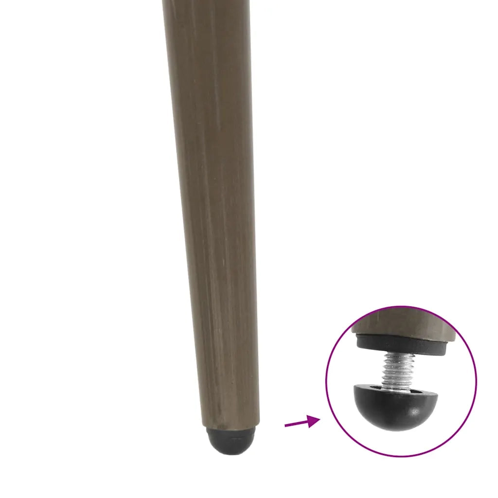 Gambe per Tavolo Consolle Forma Conica 4 pz Acciaio Naturale 72-73 cm Acciaio 4012519