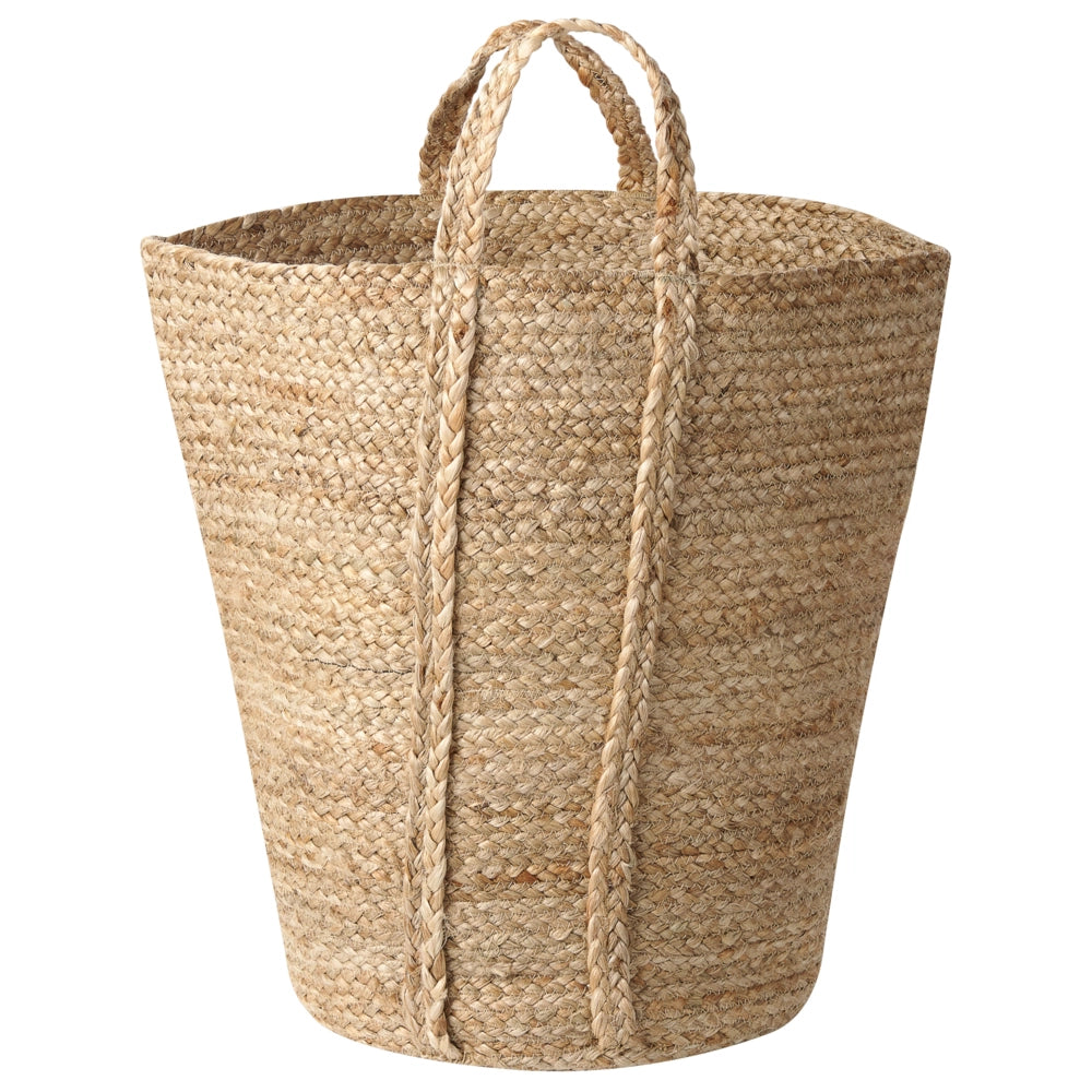 Set di 2 cestini portaoggetti in iuta naturale da 30 cm, portabiancheria, contenitori Boho