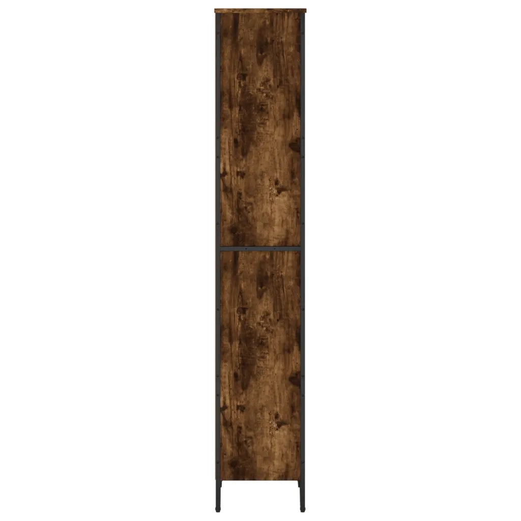 Libreria Rovere Fumo 50x31x169 cm in Legno Multistrato 848616
