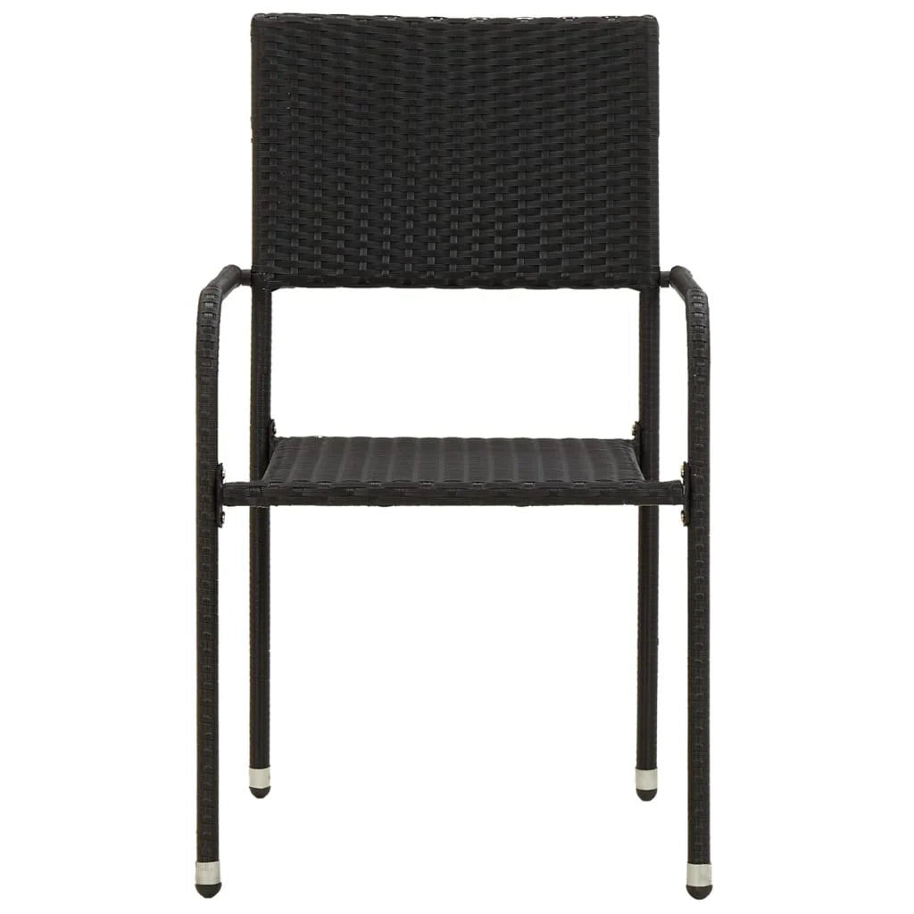 Mobile da pranzo per esterni 7 pz in polyrattan nero 02_0014686