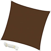 TENDA A VELA QUADRATA 5X5M MARRONE IN POLESTERE RI