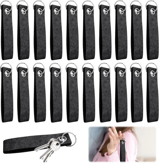Sleutelhangers in vilta scura - 20 pezzi - personalizzabili - artigianali