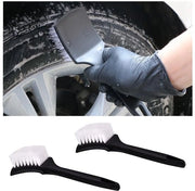 Set di pennelli per ruote a 2 pezzi - Manubri antislip - Pennelli per gomme - Auto manutenzione - Progettazione ergonomico - Materiale di alta qualità