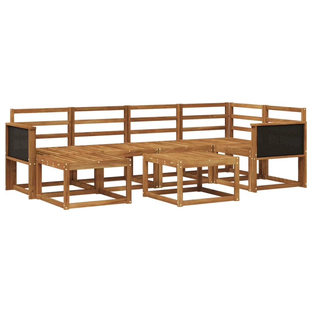 Set di divani da esterno 7 pcs Naturale
