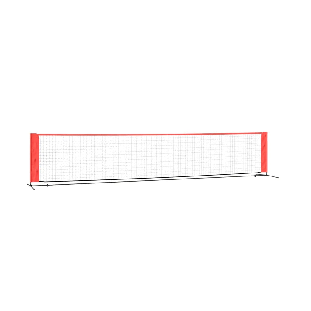 Rete da Tennis Nera e Rossa 500x100x87 cm in Poliestere 93758