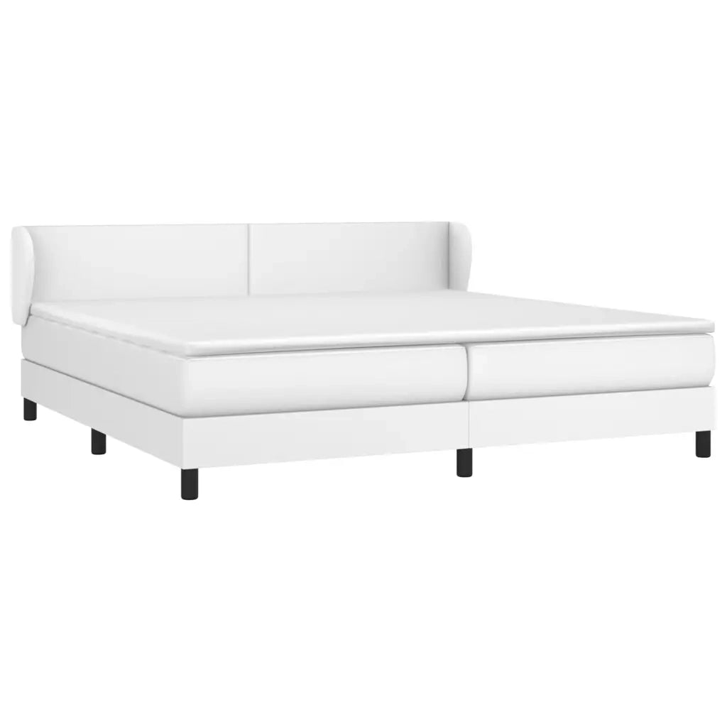 Giroletto a Molle con Materasso Bianco 200x200cm in Similpelle