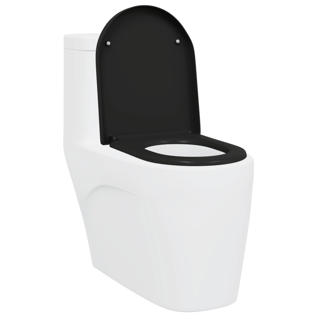 Sedile WC con Rilascio Rapido e Chiusura Morbida Duroplast Nero di