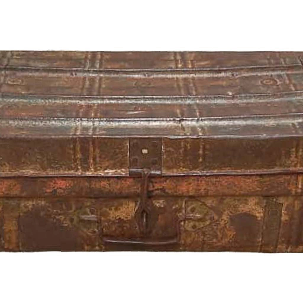 Valigia artigianale in metallo, 67x37x25h cm