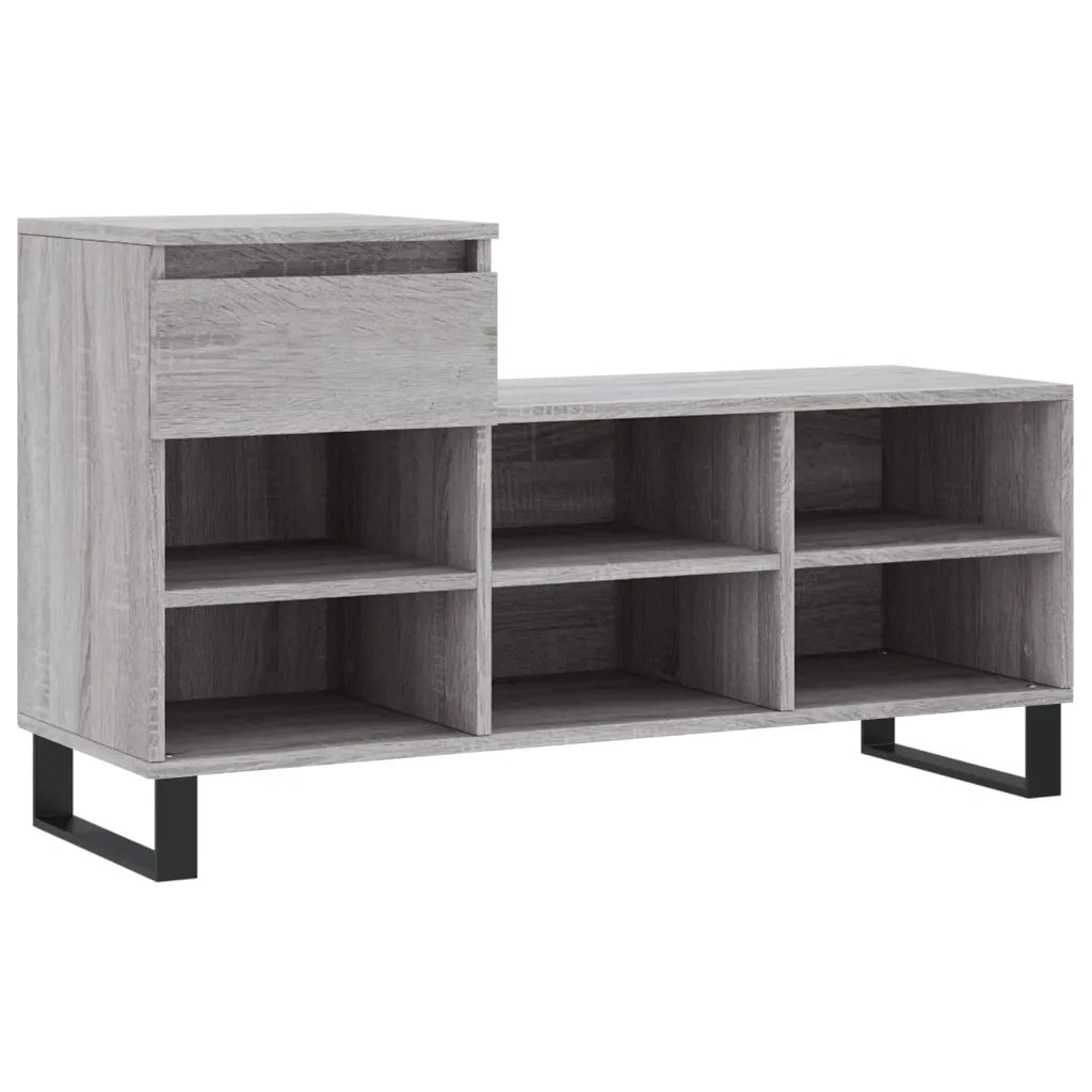 Scarpiera | Mobile per scarpe Grigio Sonoma 102x36x60 cm in Legno Multistrato