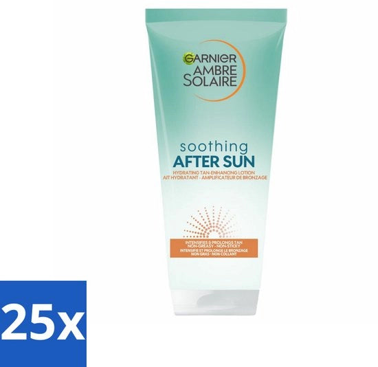 Ambra Solare - Aftersun Latte con Autobronzante - Viso e Corpo - 200 ml - Confezione in Bulk - 25 pezzi
