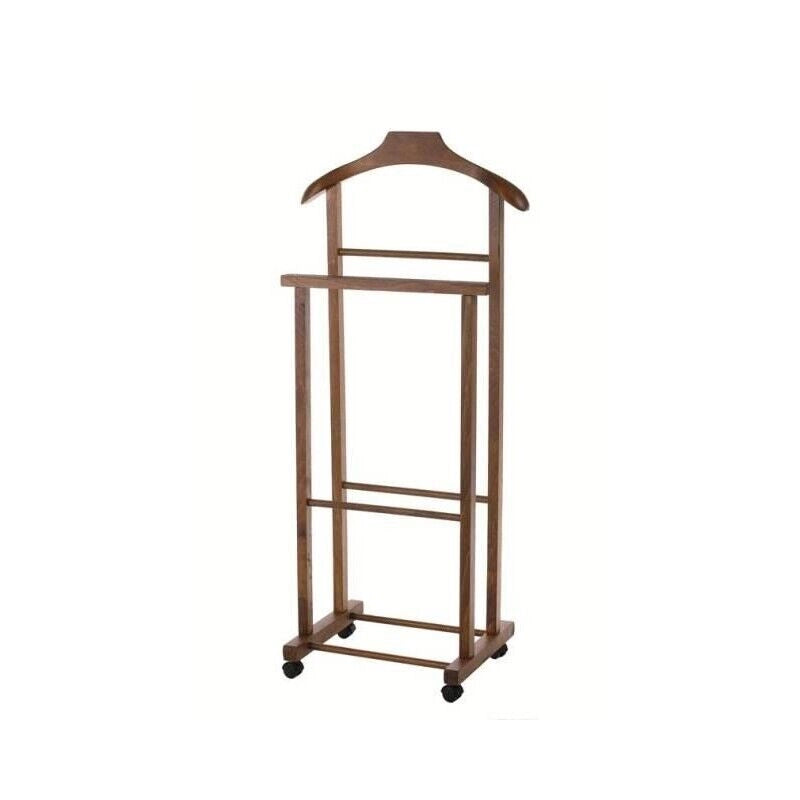 SET 2  INDOSSATORI DOPPI DA CAMERA COLORE NOCE LEGNO DI FAGGIO 43 X 33 X 105 H