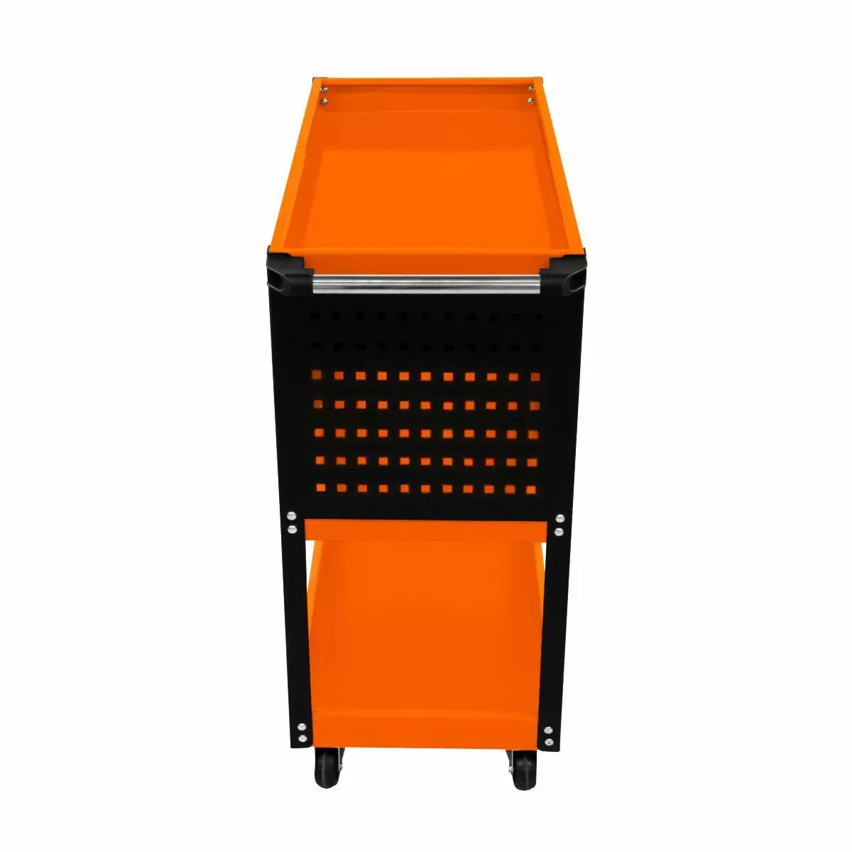 Carrello Portautensili per Officine 3 Ripiani 81,4x79x36,4 cm in Acciaio Arancione