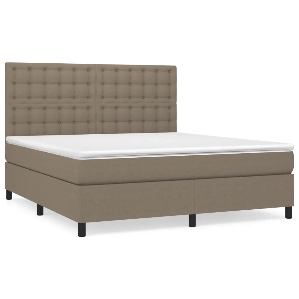 Giroletto a Molle con Materasso Tortora 160x200 cm in Tessuto 3142109