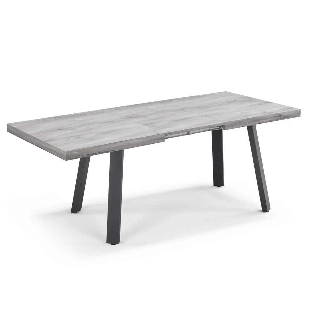 Tavolo allungabile da pranzo145x85 modello MIRO’ fino a 195 CM per sala da pranzo, cucina e soggiorno, design moderno con top in melaminico, colore Cemento